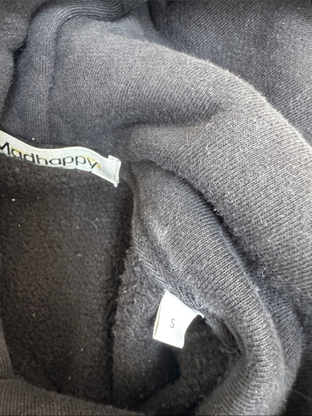 Madhappy unisex  Black  Hoodie with Subtle Logo - Picture 15 of 15